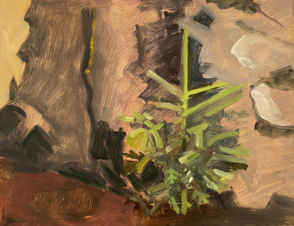 1979 oil on panel 12 x 9 3/4 inches