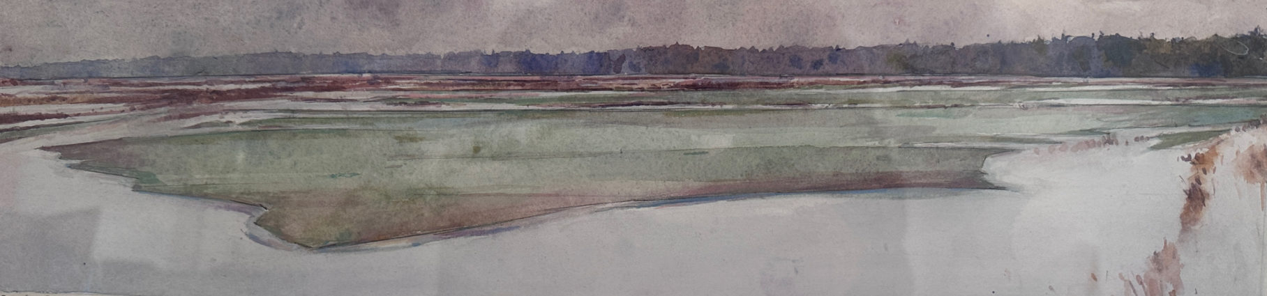 2021 watercolor 5 1/2 x 19 inches