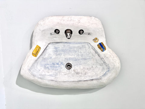 2001 shaped fresco 23 x 17 x 3 inches