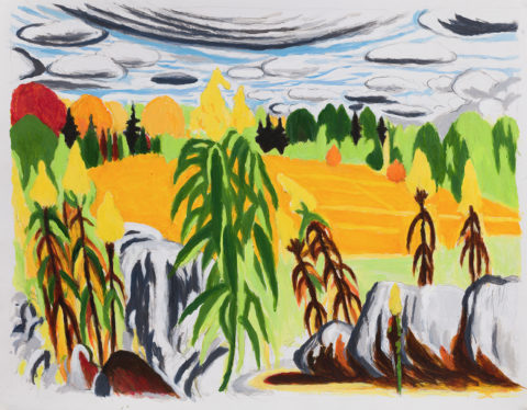 2022 acrylic on paper 11 x 14 inches