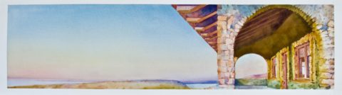 2022 watercolor 10 x 36 inches