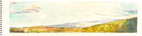 2022 watercolor 5 1/2 x 22 inches