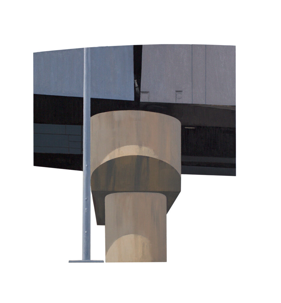 2017. oil on cut out canvas, mounted on weed 31 x 28 inches