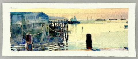 2023 watercolor 5 1/2 x 14 3/4 inches