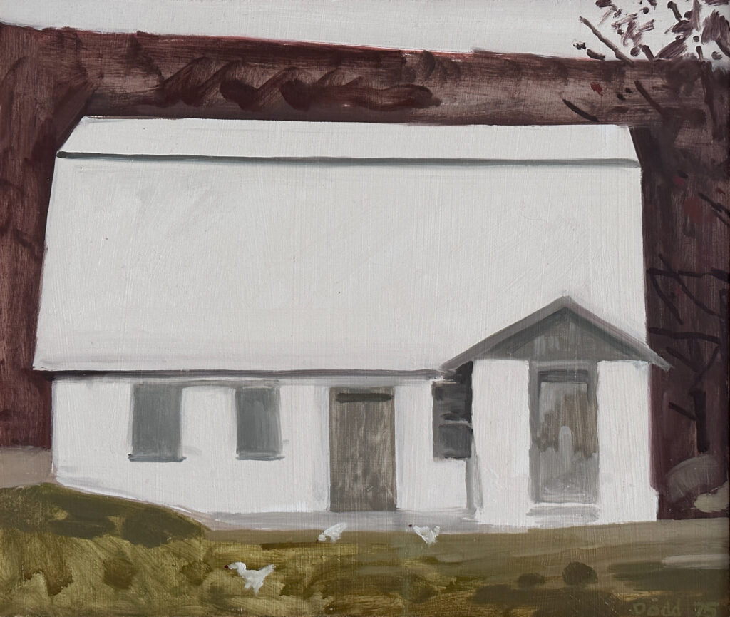 1975 oil on panel 10 3/4 x 12 inches