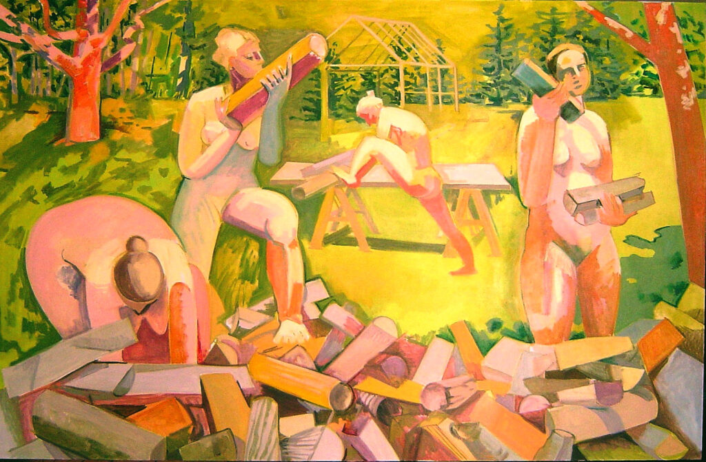 2001 oil on linen 44 x 82 inches