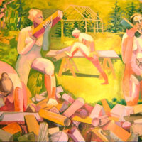 2001 oil on linen 44 x 82 inches