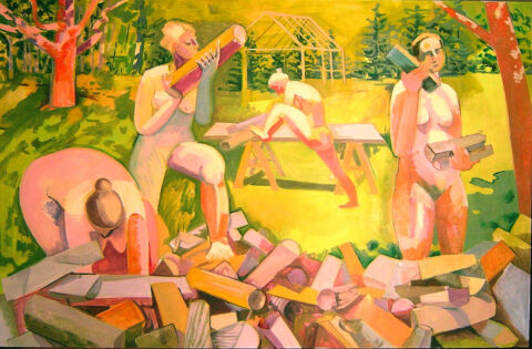 2001 oil on linen 44 x 82 inches