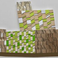 2022 acrylic on wood 23 x 43 1/2 inches