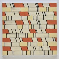 2021 acrylic on wood 16 x 16 1/2 x 1 1/2 inches