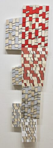 2022 acrylic on wood 57 x 18 1 1/4 inches