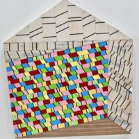 2022 acrylic on wood 25 1/2 x 23 3/4 x1 5/8. inches