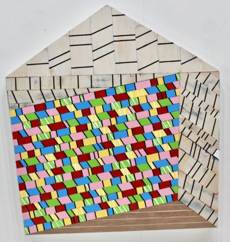 2022 acrylic on wood 25 1/2 x 23 3/4 x1 5/8. inches