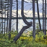 1991 oil on canvas 18 x 18 inches