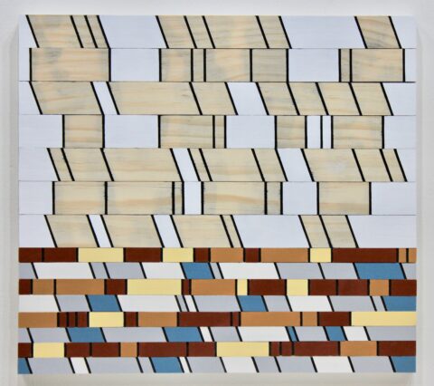 2021. acrylic on wood 18 x 20 x 1 5/8 inches