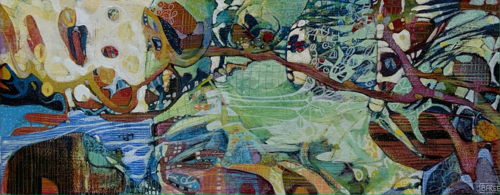 2022 acrylic on paper 8 x 20 inches