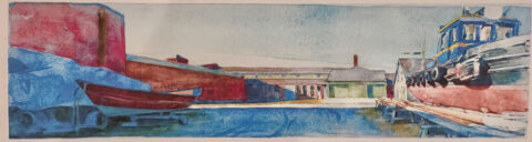 2023 watercolor 5 3/4 x 22 1/2 inches
