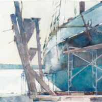 2023 watercolor 6 3/4 x 27 3/4 inches