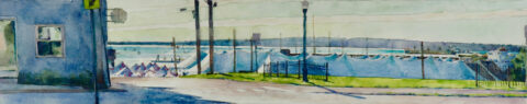 2023 watercolor 4 1/2 x 22 1/4 inches