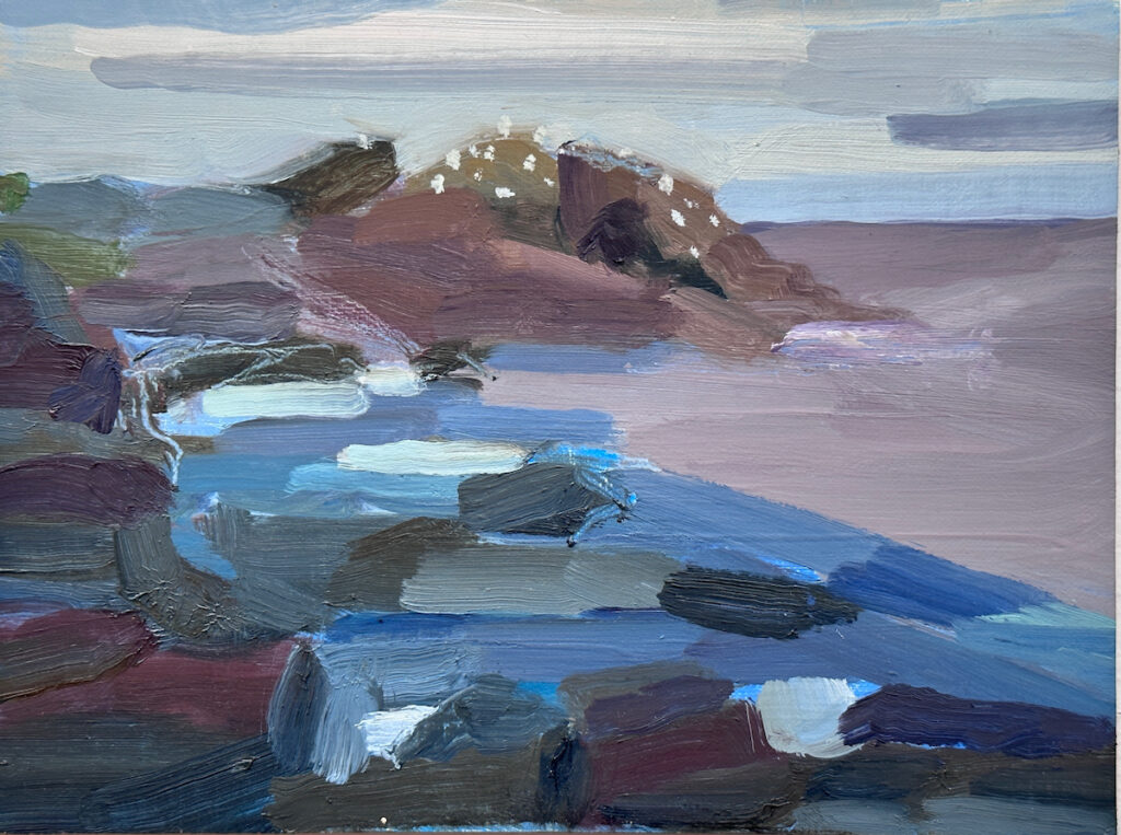 2023 oil on line panel 6 x 8 inches