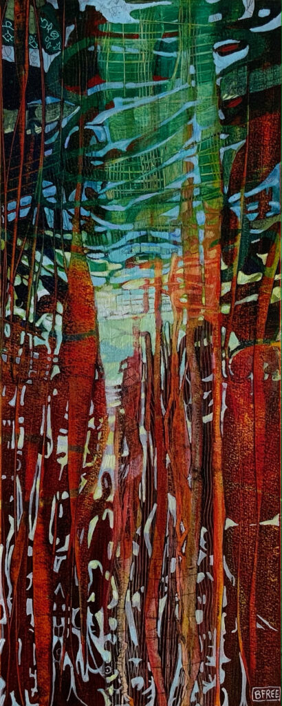 2022 acrylic on paper 20 x 8 inches