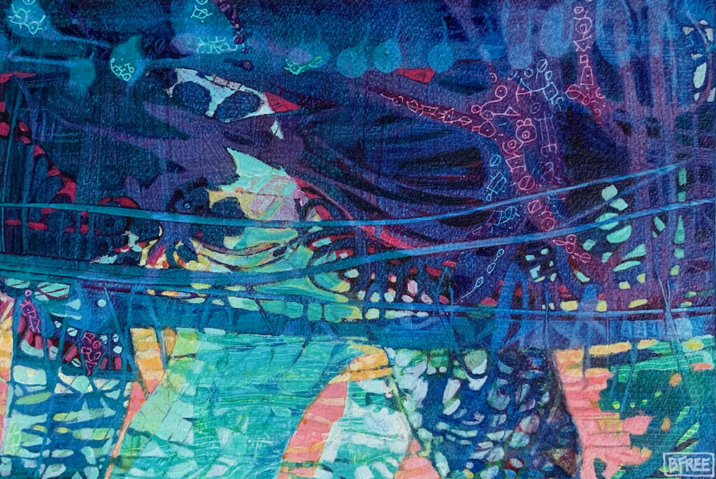 2023 acrylic on paper 8 x 12 inches