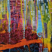 2022 acrylic on paper 7 x 13 inches