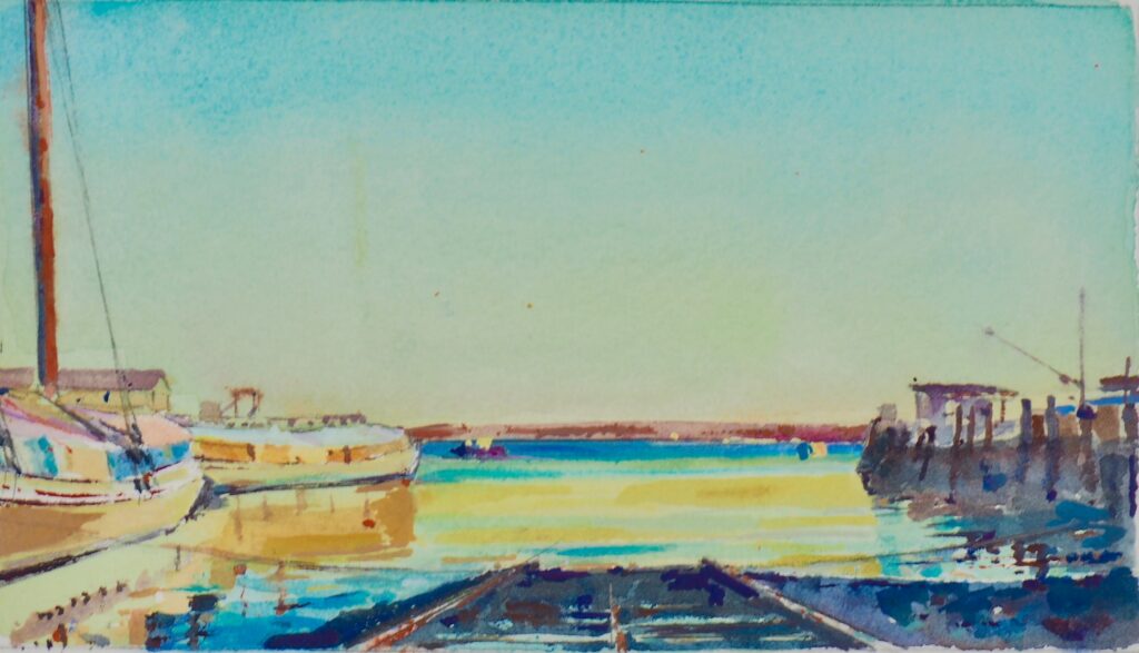 2023 watercolor 5 1/4 x 8 3/4 inches