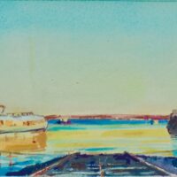 2023 watercolor 5 1/4 x 8 3/4 inches