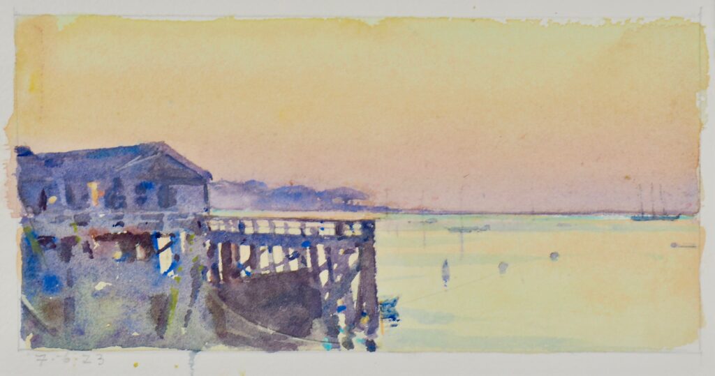 watercolor 2023 5 1/2 x 9 1/4 inches