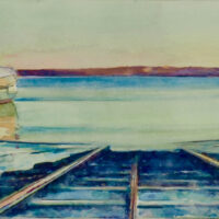 2023 watercolor 6 1/2 x 22 1/2 inches