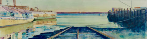 2023 watercolor 6 1/2 x 22 1/2 inches