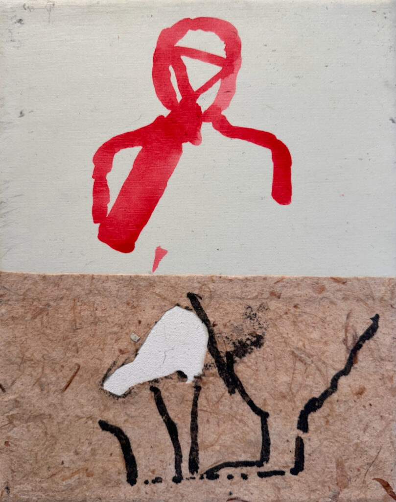2023 ink, rice paper on canvas 10 x 8 inches