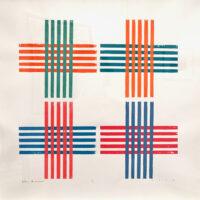 2009 woodblock print 17 1/2 x 17 1/2 inches