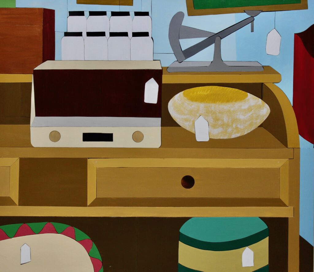 2024 acrylic on wood. 36 x 42 inches