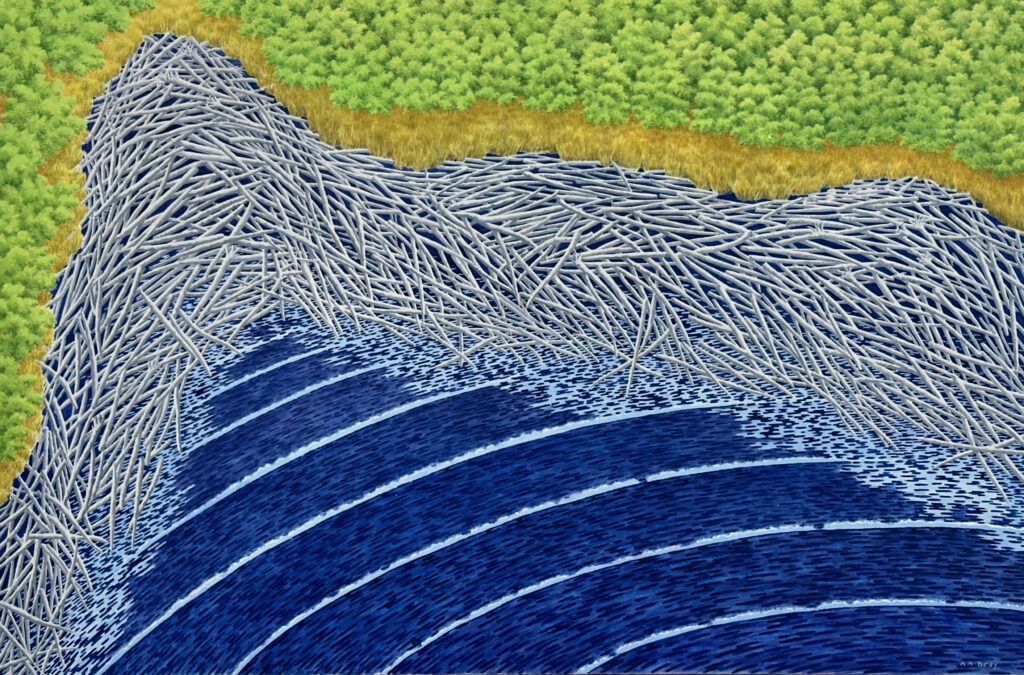 2015 casein on panel 20 x 30 inches