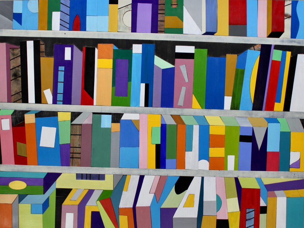 2023 acrylic on wood. 36 x 48 inches