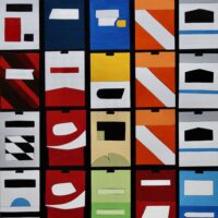 2025 acrylic on wood. 24 x 23 1/2 inches