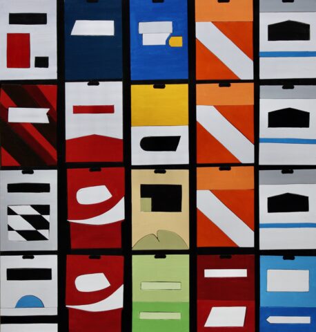 2025 acrylic on wood. 24 x 23 1/2 inches
