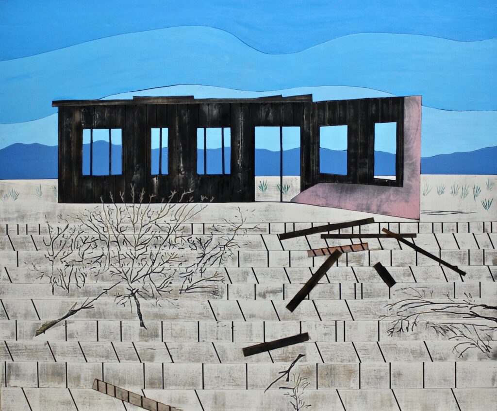 2023. acrylic and aerosol color on wood. 40 x 48 inches