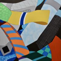 2024 acrylic on wood. 36 x 29 3/4 inches