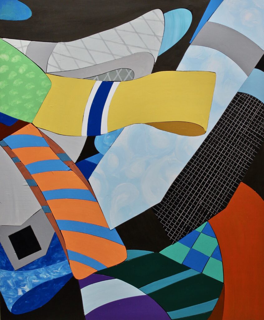 2024 acrylic on wood. 36 x 29 3/4 inches