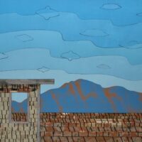 2023. acrylic and aerosol color on wood. 36 x 48 inches