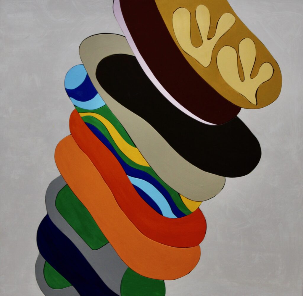 2025 acrylic on wood. 23 1/2 x 23 inches