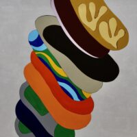 2025 acrylic on wood. 23 1/2 x 23 inches