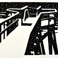 2005 woodblock print 13 x 15 1/2 inches