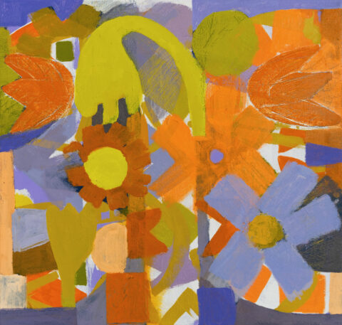 2025 oil and acrylic on canvas 20 x 21 inches