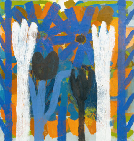 2025 oil and acrylic on canvas 21 x 20 inches