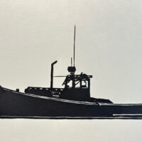 1993 woodblock print 12 1/2 x 16 inches