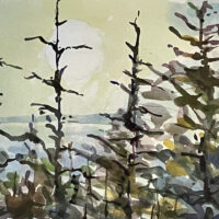 watercolor on paper 9 x 11 inches